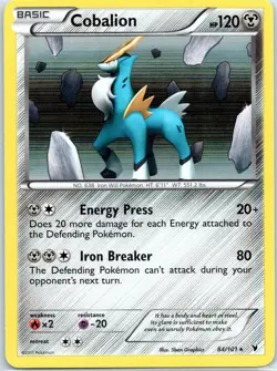 Pokemon - Cobalion - 84/101 - Holo Rare - BW - Noble Victories - Image 1