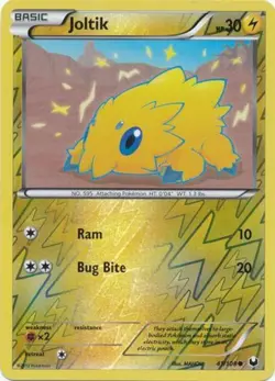 1x Joltik - 41/108 - Common - Reverse Holo Moderately Played Pokemon BW - Dark E - Image 1