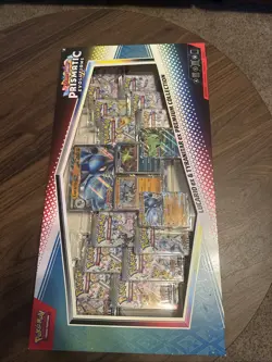 POKEMON PRISMATIC EVOLUTIONS LUCARIO & TYRANITAR EX PREMIUM COLLECTION NEW - Image 1