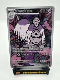 Pokemon TCG Mega Evolution Houndstone 145/132 Illustration Rare NM Full Art - Image 1