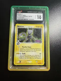 CGC 10 GEM MINT Mewtwo EX Holon Phantoms 24/110 Reverse Holo STAMPED Pokemon - Image 1