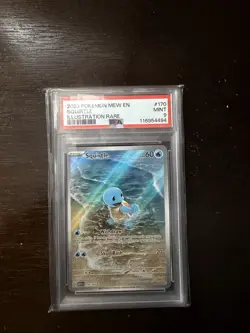 Pokemon Squirtle Sv: Scarlet & Violet 151 170/165 Illustration Rare Holo PSA 9 - Image 1