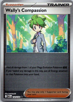 Wally's Compassion 132/132 Mega Evolution Reverse Holo Pokemon TCG NM - Image 1