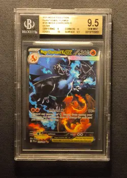 Mega Charizard X EX 125/094 Phantasmal Flames SIR Holo Beckett 9.5 Pokemon BGS - Image 1