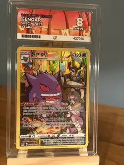Pokemon TCG Gengar 2022 Lost Origin TG06 ACE Graded 8 - Image 1