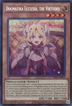 Yugioh! Dogmatika Ecclesia, the Virtuous - CH01-EN014 - Secret Rare - 1st Editio - Image 1