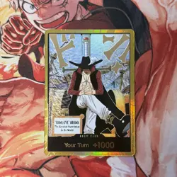 OP14 Gold DON!! Card Hawk Eye Mihawk The Azure Seas Seven One Piece CCG ENGLISH - Image 1