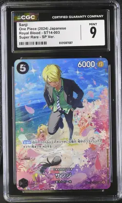 CGC 9 Sanji #ST14-003 Japanese 2024 One Piece Royal Blood - Image 1