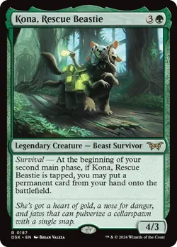 Kona, Rescue Beastie Duskmourn: House of Horror NM MTG - Image 1