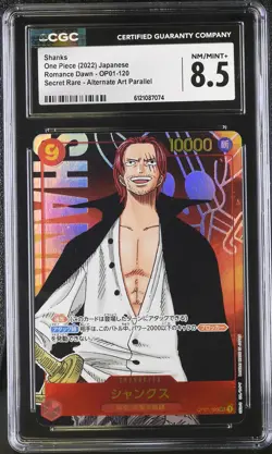 CGC 8.5 Shanks #OP01-120 Japanese 2022 One Piece Romance Dawn - Image 1