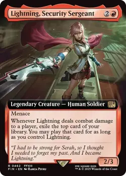 Lightning, Security Sergeant Extended Art Final Fantasy MTG NM - Image 1