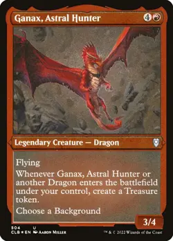 1x Ganax, Astral Hunter (Etched Foil) - LP - See Pic for Set - SPARROW MAGIC - Image 1