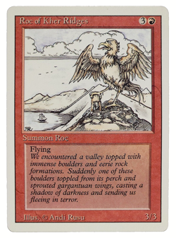 Roc Of Kher Ridges Magic The Gathering MTG Card Revised LP - Image 1