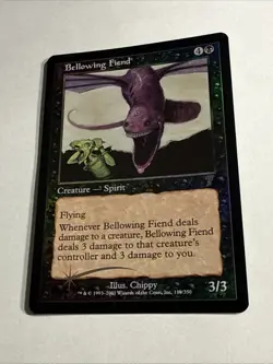 1x Bellowing Fiend - Foil Light Play, English 7th Edition MTG Magic - Image 2