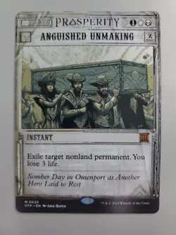 MTG Anguished Unmaking Thunder Junction: Breaking News 35 Regular Mythic - Image 1