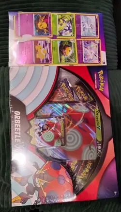 Pokemon TCG: Orbeetle V Box w Evolving Skies & Cosmic Eclipse Factory Sealed 820650807459 - Image 1