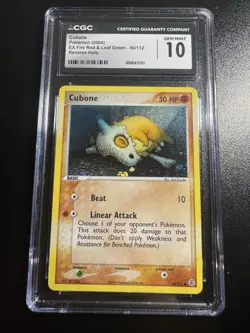 2004 Pokemon EX Fire Red & Leaf Green Cubone Reverse Holo 60/112 CGC 10 Cgc 10 - Image 1