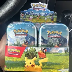 Pokemon Ascended Heroes Mini Tin Display 10 Sealed Booster Tins Open Display - Image 1
