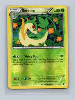Servine 7/113 Uncommon Legendary Treasures Pokemon Reverse Holo Lightly Played - Image 1