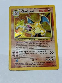 Pokemon TCG Charizard Base Set 2 Holo Rare 120 HP 004/130 L@@K - Image 3