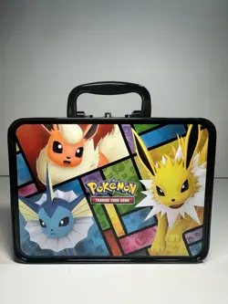 Pokemon EMPTY Lunchbox Tin Collectors Chest Eevee Eeveelution - Image 3