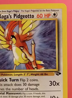 Pokemon TCG Koga's Pidgeotto 27/132 Gym Challenge 1st Edition Regular Rare LP - Image 5