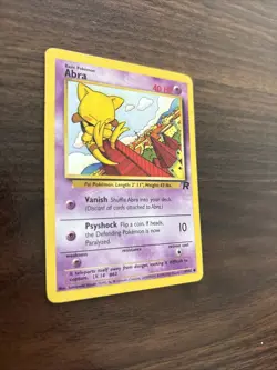 Abra Team Rocket Common Pokemon TCG 49/82 LP - Image 3