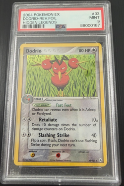 2004 Pokemon EX Hidden Legends Dodrio Reverse Holo 33/101 PSA 9 - Image 2