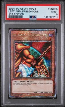 Yu-Gi-Oh! Left Arm of the Forbidden One MP24-EN005 QCR 1st Ed 2024 PSA 9 MINT - Image 1