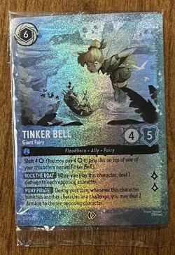 Tinker Bell - Giant Fairy Disney Lorcana Glitter Promo Holo - Sealed - Image 1