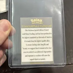 Pokemon TCG Special Edition 23k Gold-Plated Trading Card Certificate Poliwhirl - Image 2