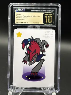 ✨✨ CGC 10 PRISTINE 2025 TARUKA POKEMON PLAYING CARDS ZOROARK Picture Card - Image 1