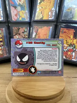 Pokemon Topps Card 92 Gastly TV Series Blue Logo Vintage - Image 2