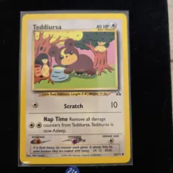 Teddiursa 65/75 Neo Discovery Regular Pokemon Card - Image 1