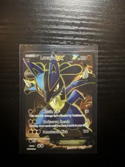 Pokemon Lucario EX Full Art Ultra Rare Holo 107/111 XY Furious Fists Card - Image 1