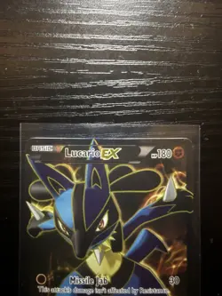 Pokemon Lucario EX Full Art Ultra Rare Holo 107/111 XY Furious Fists Card - Image 3