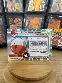 Pokemon Topps Card 101 Electrode TV Series Blue Logo Vintage - Image 2