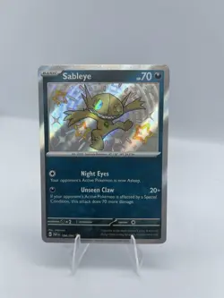 Pokemon TCG Sableye SV: Paldean Fates 184/091 Shiny Rare Holo 70 HP Card - Image 1