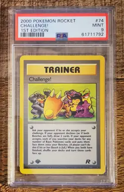 2000 Pokemon Rocket Trainer Card Challenge PSA 9 first edition - Image 1