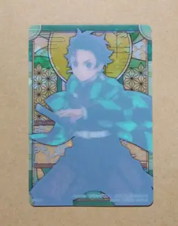 Demon Slayer Kimetsu no Yaiba Stained Glass Card Tanjiro Kamado - Image 2