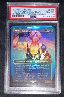 Tidus, Yuna's Guardian Borderless Foil PSA 10 Graded Final Fantasy MTG - Image 1