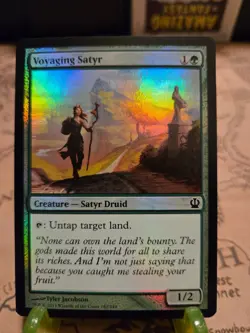 MTG Voyaging Satyr Theros Foil Common NM - Image 1