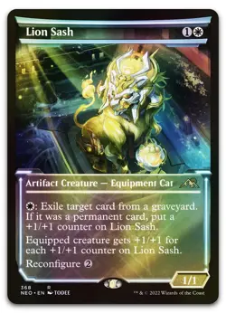 Lion Sash (Showcase) #368 (Foil) (NM) Kamigawa Neon Dynasty NEO Magic MTG - Image 1