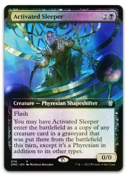 Activated Sleeper (Extended Art) #74 (Foil) (NM) Dominaria United DMC Magic MTG - Image 1