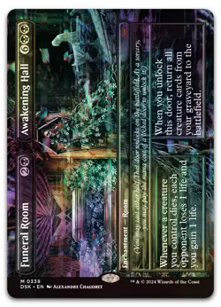 Funeral Room // Awakening Hall (Borderless) #338 (Foil) NM Duskmourn Magic MTG - Image 1