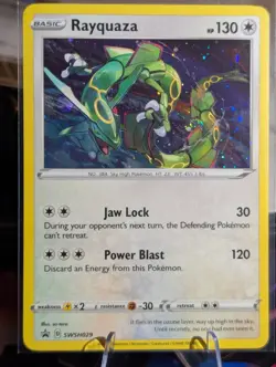 Rayquaza - SWSH029 - Pokemon Sword & Shield Promo Ultra Rare Holo Card NM swirl! - Image 1