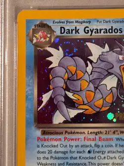 Dark Gyarados 8/82 Prerelease PSA 7 Holo Team Rocket 2000 Swirl Pokemon - Image 3