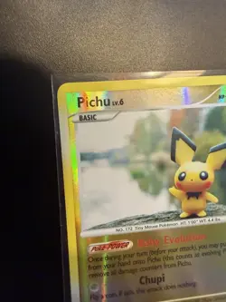 Pokemon TCG 2007 Diamond & Pearl Base Set Reverse Holo Pichu Card 93/123. NM - Image 3