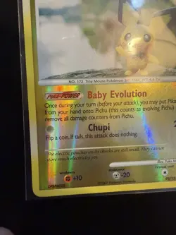 Pokemon TCG 2007 Diamond & Pearl Base Set Reverse Holo Pichu Card 93/123. NM - Image 4