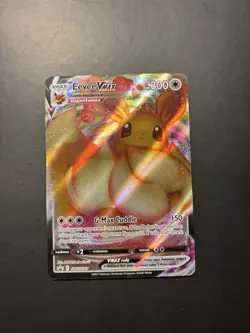 Eevee VMAX SWSH087 Promo Full Art Holo Sword & Shield Pokemon TCG LP - Image 1
